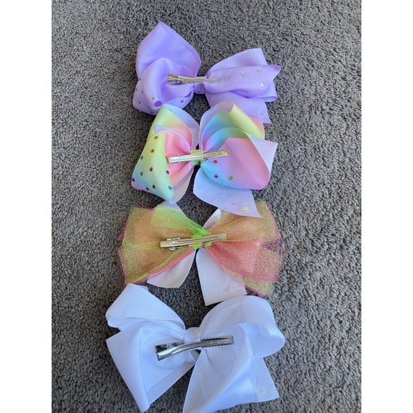 JoJo Siwa pink/purple/rainbow bows (4 bows total) - Picture 3 of 7